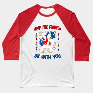 May Fourth Be with You Dabbing Summertime Unicorn. Baseball T-Shirt